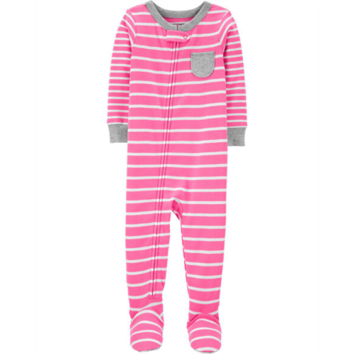 Carters Multi Baby 1-Piece Striped 100% Snug Fit Cotton Footie Pajamas