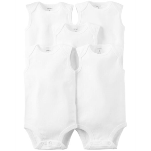 Carters White Baby 5-Pack Tank Bodysuit