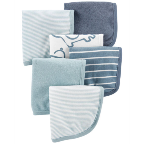 Carters Blue Baby 6-Pack Wash Cloths