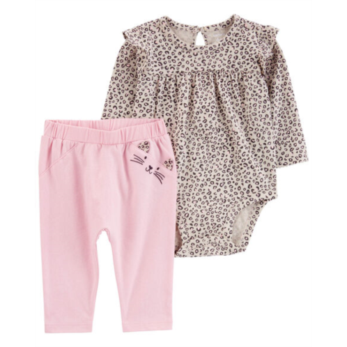 Carters Multi Baby 2-Piece Leopard Bodysuit Pant Set