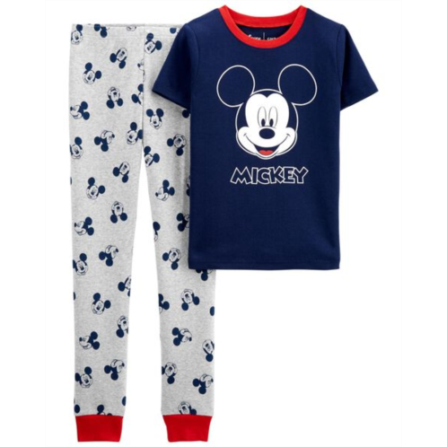 Carters Blue Kid 2-Piece Mickey Mouse 100% Snug Fit Cotton Pajamas