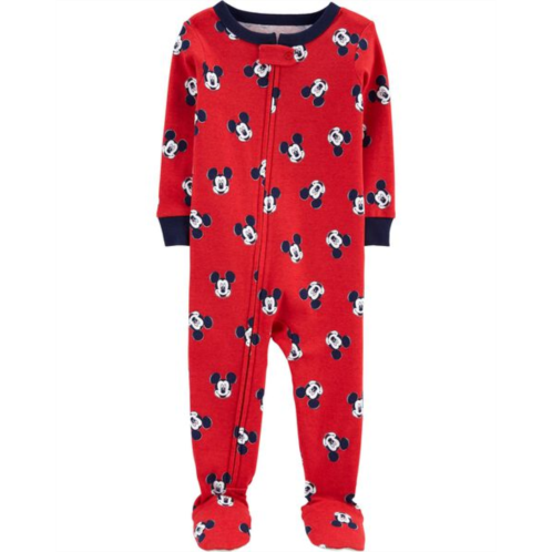 Carters Red Baby 1-Piece Mickey Mouse 100% Snug Fit Cotton Footie Pajamas