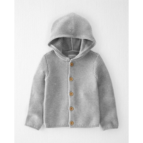 Carters Gray Heather Toddler Organic Signature Stitch Cardigan in Gray