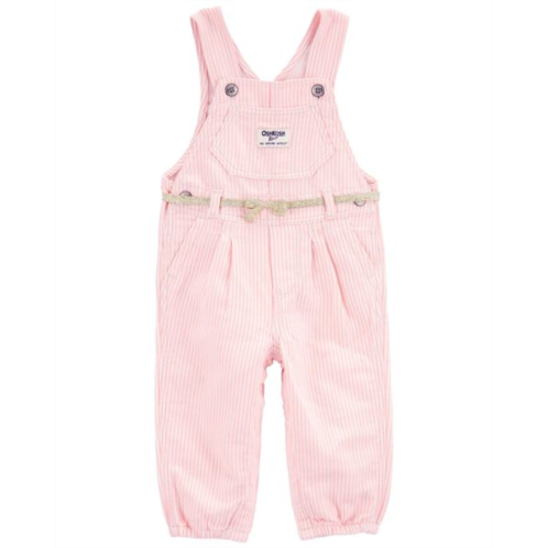 Carters Pink Baby Hickory Stripe Overalls