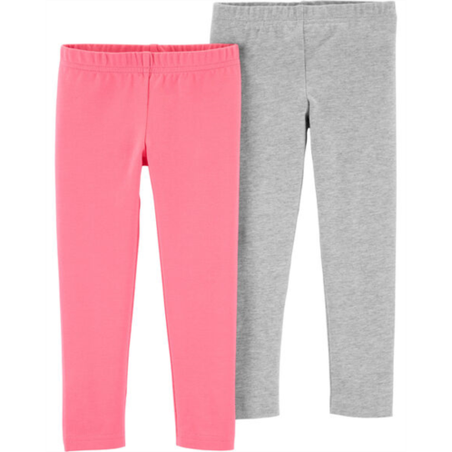 Carters Pink/Heather Toddler 2-Pack Heather Gray & Pink Leggings