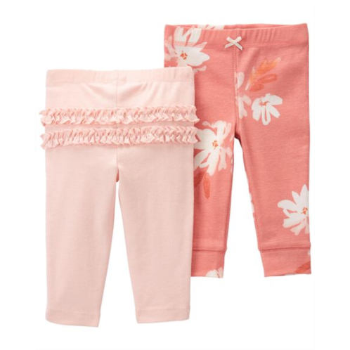 Carters Pink Baby 2-Pack Pull-On Pants