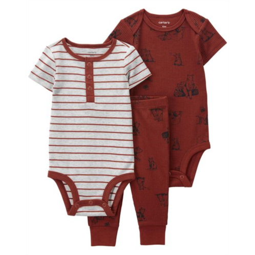 Carters Red/Grey Baby 3-Piece Little Character Set