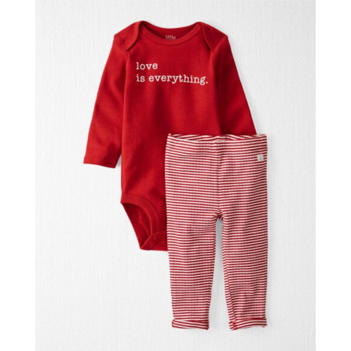 Carters Perfect Red Baby Organic Cotton Rib Set