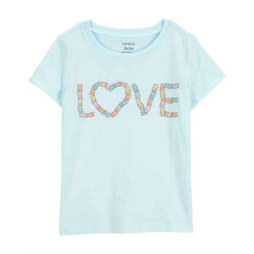 Carters Blue Toddler Gummy Bear Love Graphic Tee