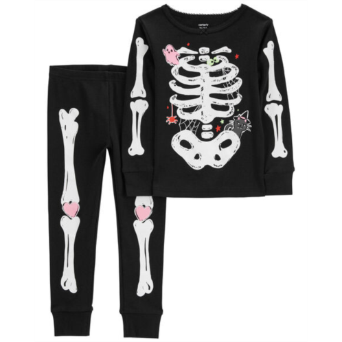 Carters Black Baby 2-Piece Glow Halloween Skeleton 100% Snug Fit Cotton Pajamas