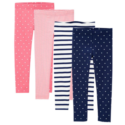 Carters Bundle Toddler 4-Pack Striped & Polka Dots Leggings Set