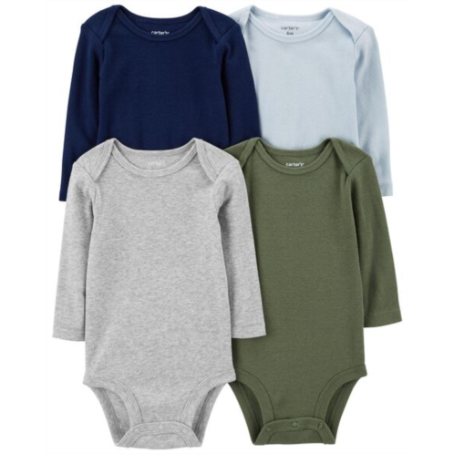 Carters Multi Baby 4-Pack Long-Sleeve Bodysuits