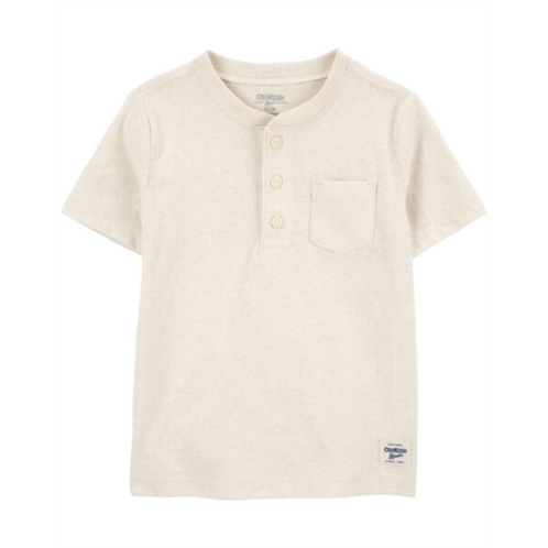 Carters Oatmeal Toddler Heathered Pocket Henley