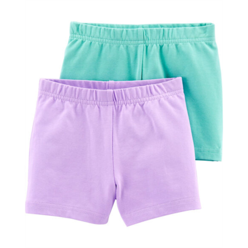 Carters Turquoise/Purple Toddler 2-Pack Turquoise/Purple Bike Shorts