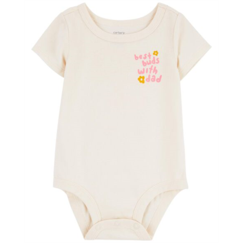 Carters Ivory Baby Best Buds With Dad Cotton Bodysuit