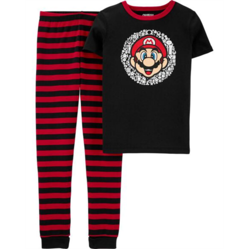 Carters Red Kid Super Mario 100% Snug Fit Cotton Pajamas