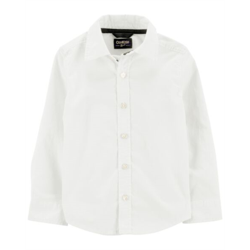 Carters White Toddler Uniform Button-Front Shirt