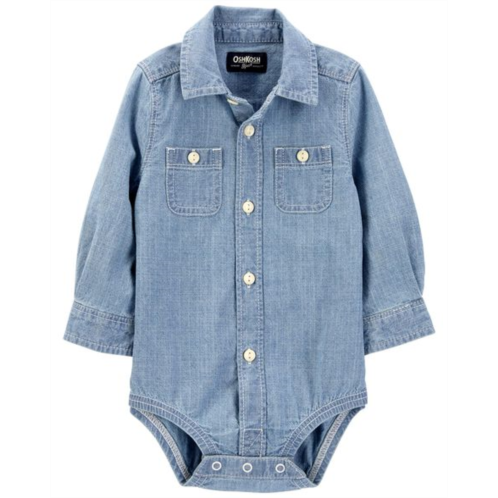 Carters Chambray Baby Classic Button-Front Bodysuit