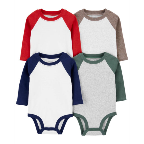 Carters Multi Baby 4-Pack Raglan Sleeve Bodysuits