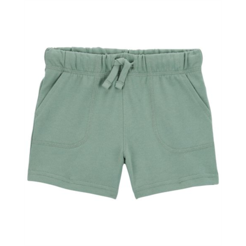 Carters Green Toddler Pull-On Cotton Shorts