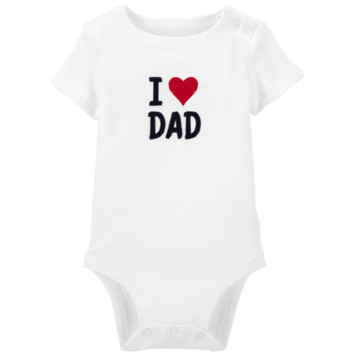 Carters White Baby I Love Dad Bodysuit