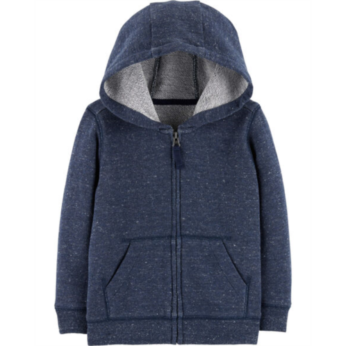 Carters Navy Toddler Marled Zip-Up French Terry Hoodie