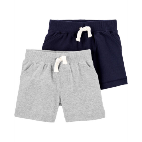 Carters Grey/Navy Baby 2-Pack Shorts