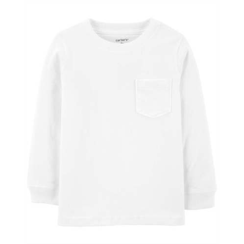 Carters White Baby Pocket Jersey Tee