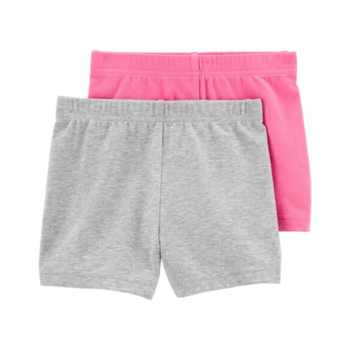 Carters Pink/Grey Toddler 2-Pack Pink/Grey Bike Shorts