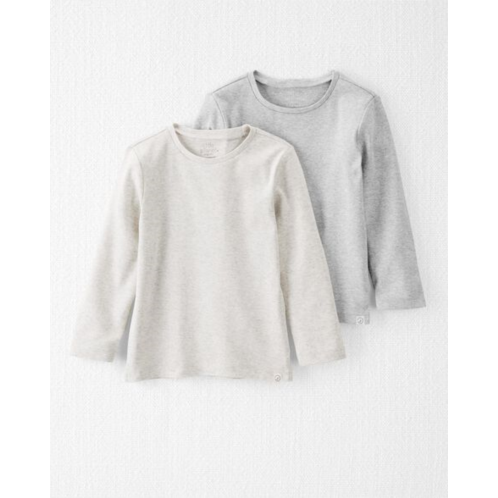 Carters Oatmeal Heather, Gray Heather Toddler 2-Pack Organic Cotton Rib Layering Tees