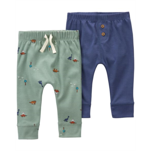 Carters Green/Blue Baby 2-Pack Pull-On Pants