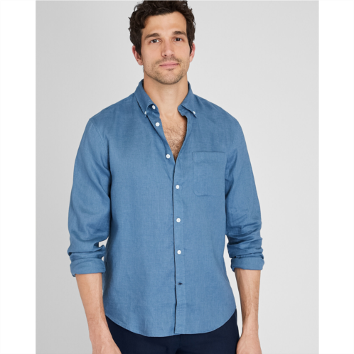 Clubmonaco Long Sleeve Solid Linen Shirt