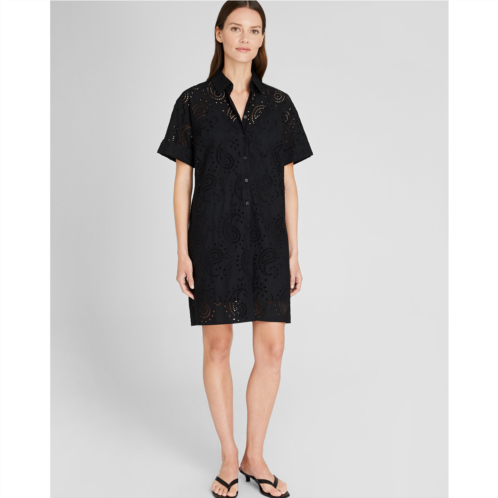 Clubmonaco Eyelet Shirt Dress