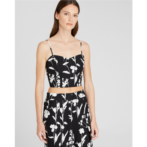 Clubmonaco Printed Smocked Bandeau Top