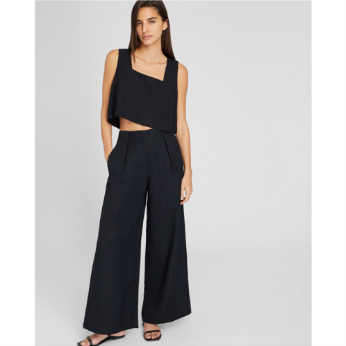 Clubmonaco Wide Leg Linen Blend Trouser