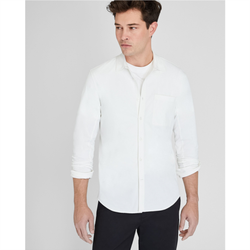 Clubmonaco Long Sleeve Pique Oxford Knit Shirt