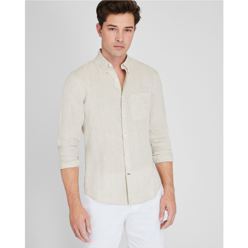 Clubmonaco Long Sleeve Solid Linen Shirt
