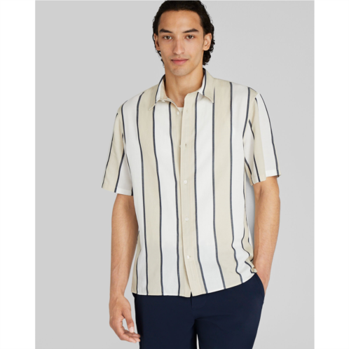 Clubmonaco Short-Sleeve Cabana Stripe Shirt