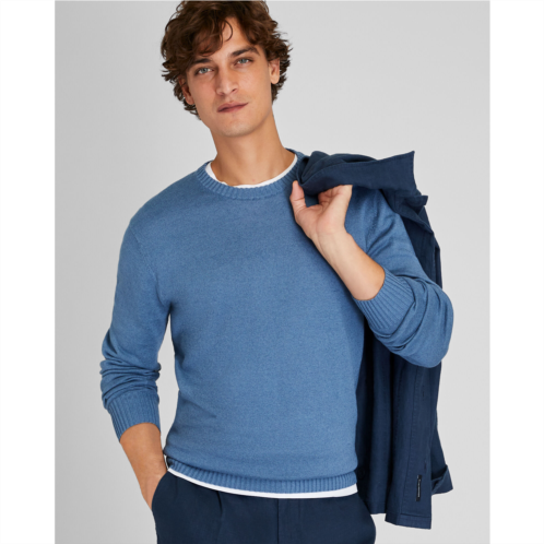 Clubmonaco Linen-Cotton Long Sleeve Crew Sweater