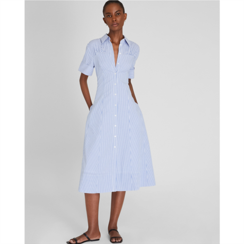 Clubmonaco Striped Cotton Poplin Shirt Dress