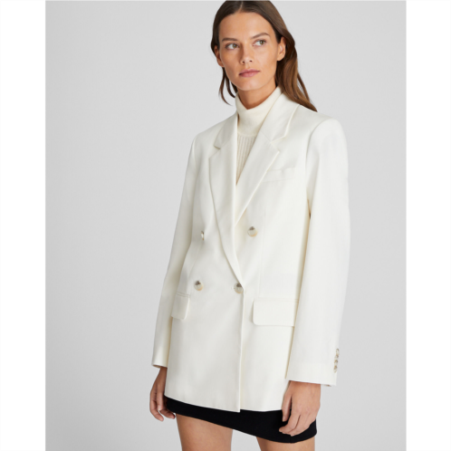 Clubmonaco Lightweight Wool Relaxed Double Breasted Blazer