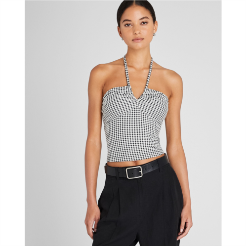 Clubmonaco Gingham Knit Top