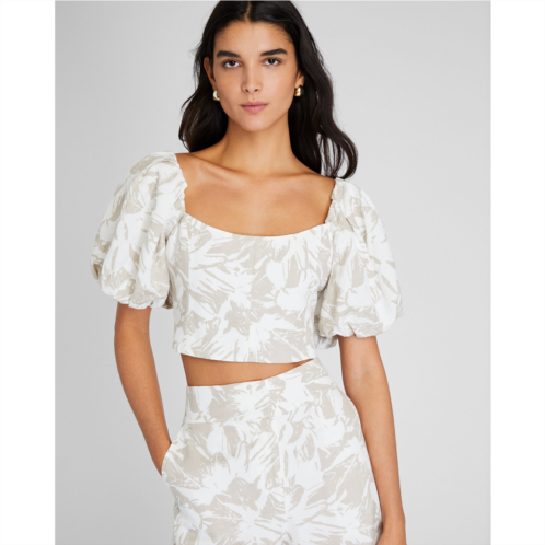 Clubmonaco Balloon Sleeve Crop Top