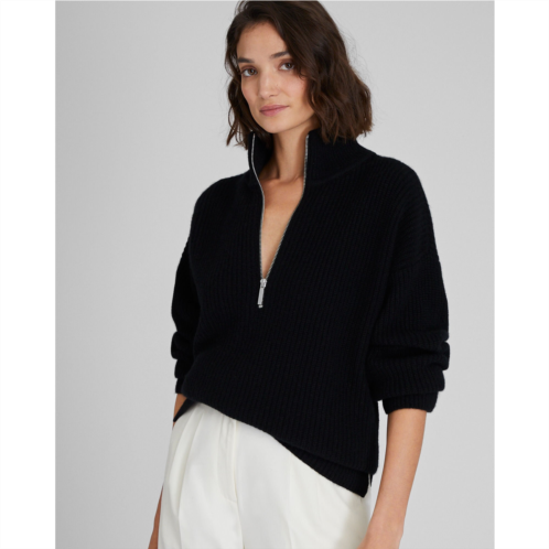 Clubmonaco Relaxed Cashmere Quarter Zip Sweater
