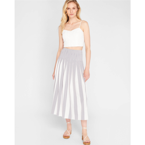 Clubmonaco Pleated Stripe Skirt