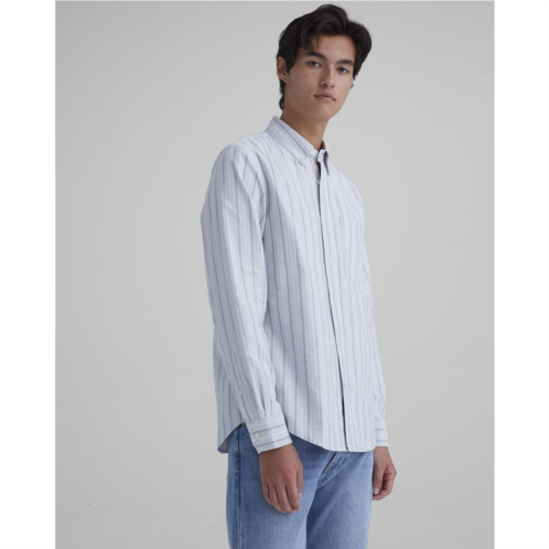 Clubmonaco Long Sleeve Striped Oxford Shirt