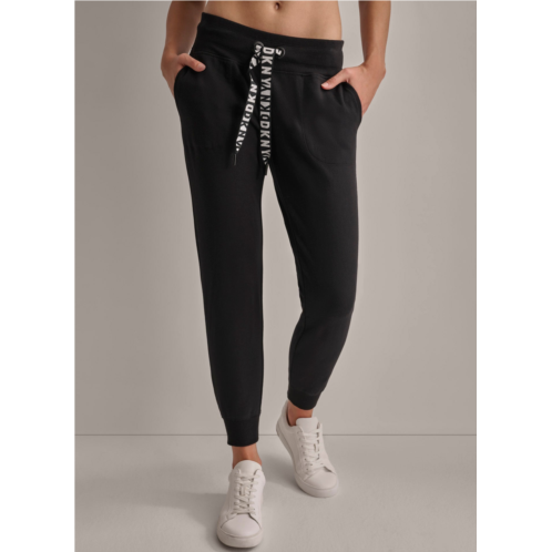 DKNY TWO TONE LOGO DRAWCORD JOGGER