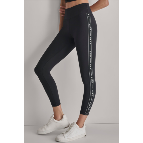 DKNY HIGH WAIST 7/8 LOGO TAPE LEGGINGS