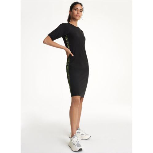 DKNY BODYCON DRESS WITH LOGO TAPING