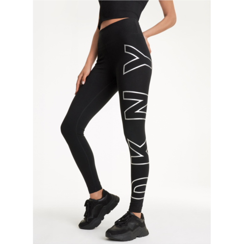 DKNY HIGH WAIST 7/8 EXPLODED LOGO LEGGINGS